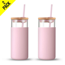 Tumbler 16oz 2 Pack with Straws Lid  Double Wall Vacuum Wine Glass for Coffee Ice cream wine tumbler cup in bulk with lid